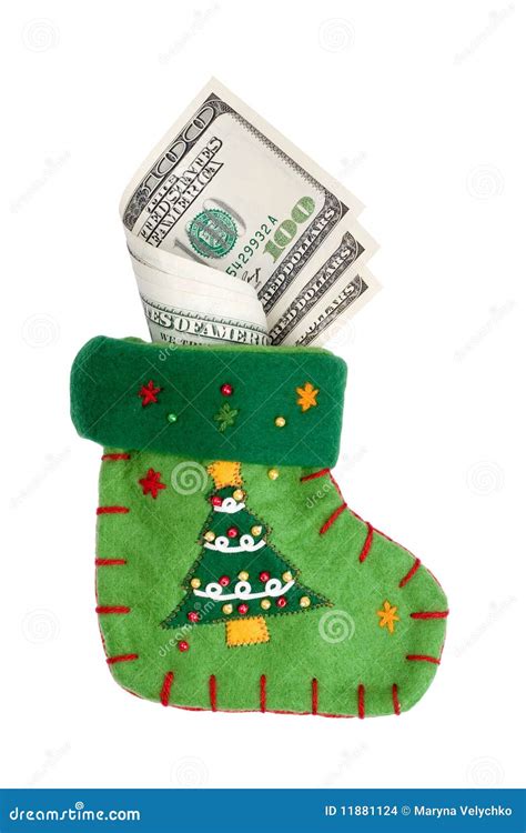 Sock with money stock photo. Image of winter, allegory - 11881124