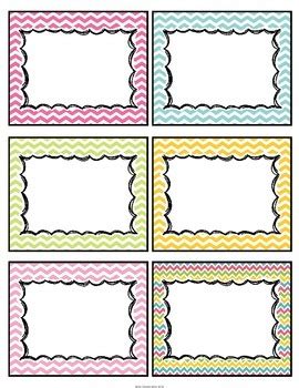 Chevron Classroom Labels (Editable) by The Teacher Gene | TpT