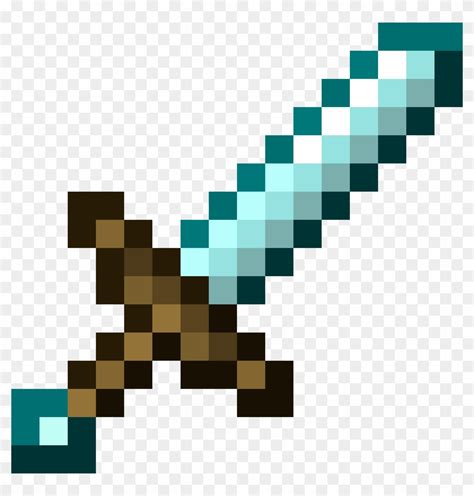 New Iron Sword Texture - Minecraft Diamond Sword Pixel Art, HD Png Download - 1024x1024(#3664716 ...