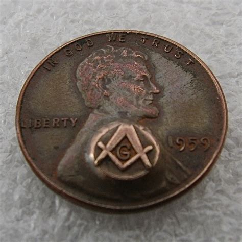 1959 Masonic Penny Stamped Free Mason Token from mendocinovintage on ...