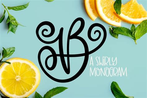 Swirly Monogram Font - Swirly Initials