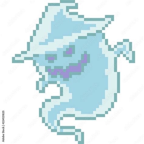 vector pixel art halloween ghost Stock Vector | Adobe Stock