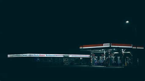 HD wallpaper: Gas station, night, photography | Wallpaper Flare