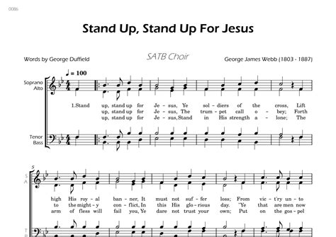 Stand Up, Stand Up For Jesus - SATB Choir (arr. César Madeira) Sheet ...