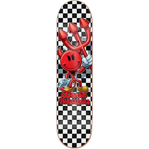 World Industries Skateboards Devilman Checker Skateboard Deck - 8 x 32