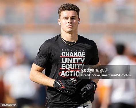 Ladd McConkey of the Georgia Bulldogs before a game between... News ...