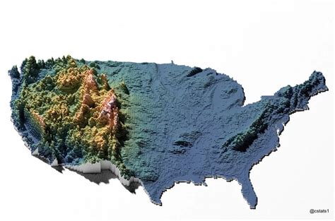 Topography of USA : r/USACityShirts
