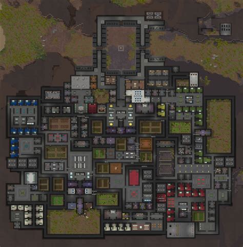 Been planning and building this baselayout for 5 straight days. Finally done and proud. : r/RimWorld