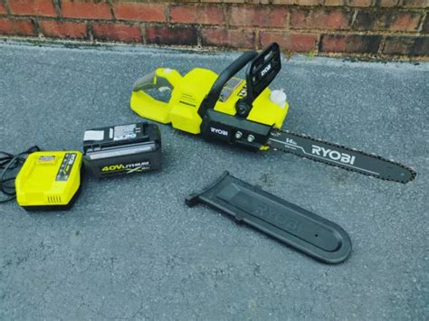 RYOBI 40V BRUSHLESS 14 in. Battery Chainsaw with 6.0 Ah Battery and Charger $179.00 - PicClick