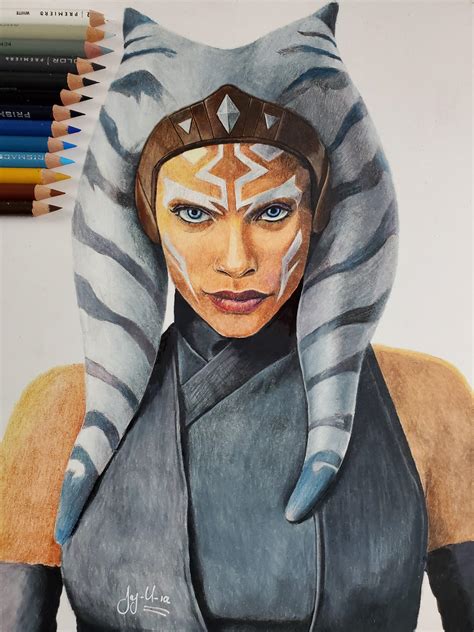 Wanted to share a drawing I made of Ahsoka Tano :) : r/StarWars