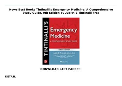 News Best Books Tintinalli's Emergency Medicine: A Comprehensive Study ...