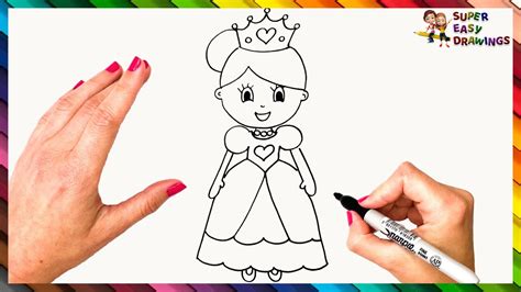 How To Draw A Princess Step By Step 👸 Princess Drawing Easy - YouTube