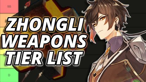 Rating The Best Weapons For Zhongli! Zhongli Weapon Tier List Genshin Impact - YouTube