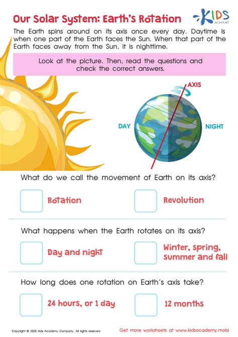 Earths Worksheet For 1st Grade