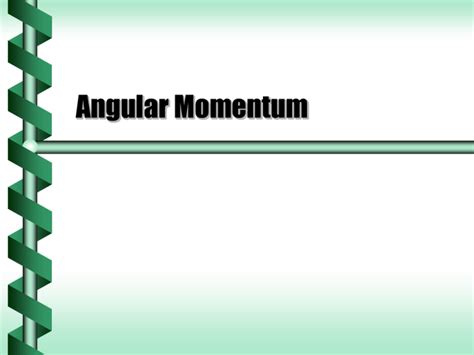 Angular Momentum Vector