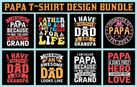 Father's day T shirt Design Bundle 17411763 Vector Art at Vecteezy