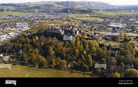 An aerial view of the Stirling Castle in Scotland Stock Photo - Alamy