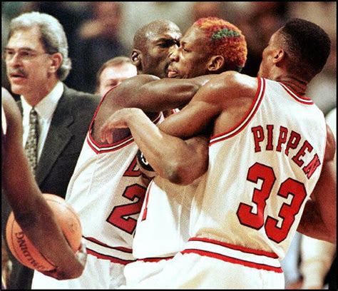 Michael Jordan and Scottie Pippen Legit Tackled Dennis Rodman During an ...