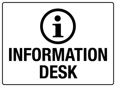 Information Desk Sign – New Signs