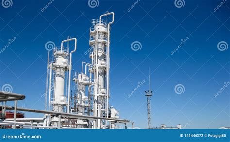 Oil Refinery. Equipment for Primary Oil Refining Stock Photo - Image of ...