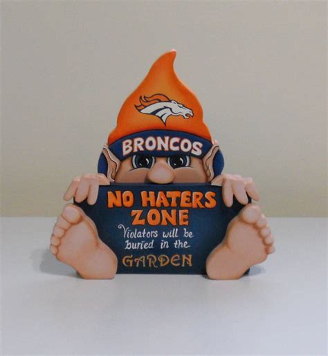 Denver Broncos inspired gnome funny sign