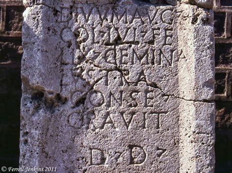 Stone with the inscription name Lystra. Lystra was a city in central Anatolia, now present day ...