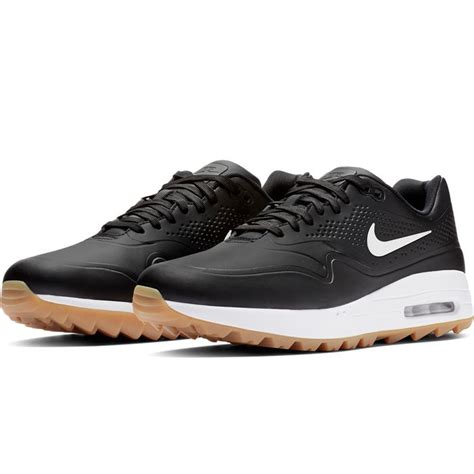 Nike Golf Shoes - Air Max 1 G - Black - White Swoosh 2019