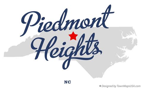 Map of Piedmont Heights, NC, North Carolina