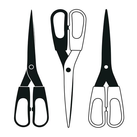 Sketch drawing of metal scissors silhouette 35259091 Vector Art at Vecteezy
