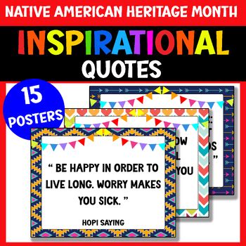 Native American Heritage Month Tribe Inspirational Quotes Bulletin ...