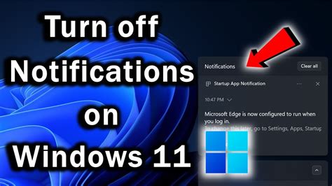 How to Turn Off Notifications on Windows 11 | Disable Windows 11 Notifications - YouTube