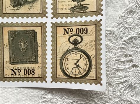 Vintage Stamps Sticker stamps Sticker | Etsy