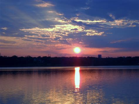 White Rock Lake, Dallas, Texas: After the Storm, the Sunset at White Rock Lake, Dallas