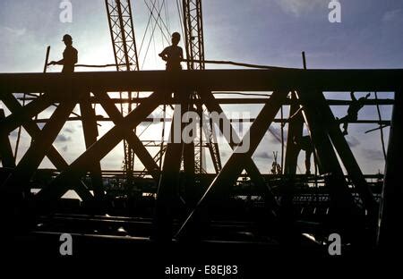 Offshore Production Jacket Fabrication Stock Photo - Alamy