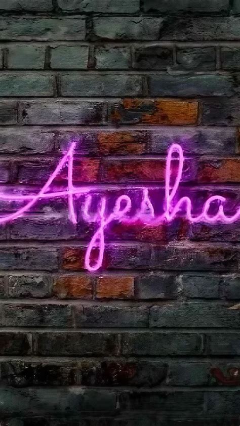 1920x1080px, 1080P free download | Ayesha Name, Purple Neon Light, name ...