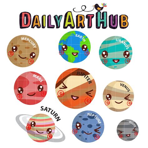 Cute Planets Clip Art Set – Daily Art Hub – Free Clip Art Everyday