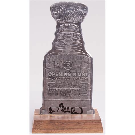 Brad Marchand Signed 2011 Stanley Cup Trophy Cutout (Marchand COA ...