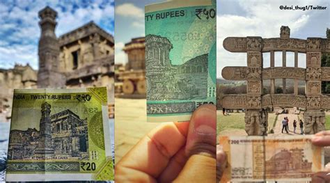 This delightful Twitter thread tells you about the monuments depicted on Indian currency notes ...