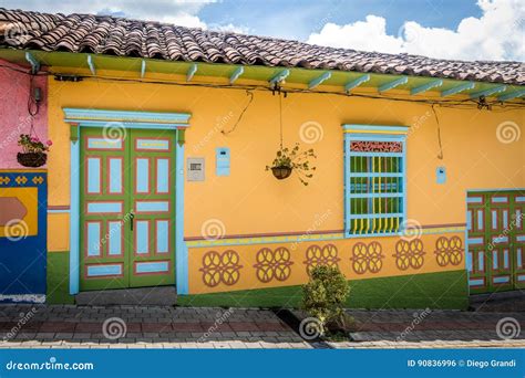 Colorful House - Guatape, Colombia Editorial Photo - Image of historic ...