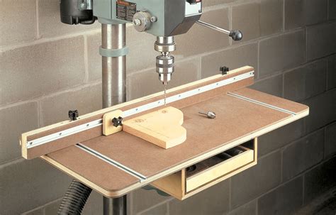 Drill Press Table with Storage | Woodworking Project | Woodsmith Plans