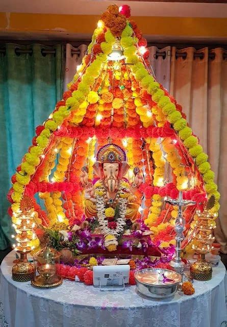 27 Best Trending Ganesh Chaturthi Decoration Ideas for home 2019 ...