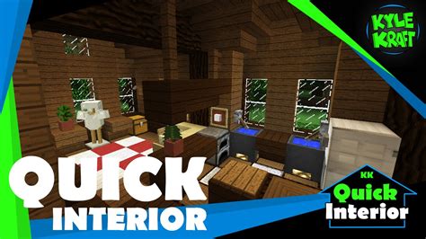 Minecraft | Quick Interior | 15x18 Survival Cottage/Residential House - YouTube