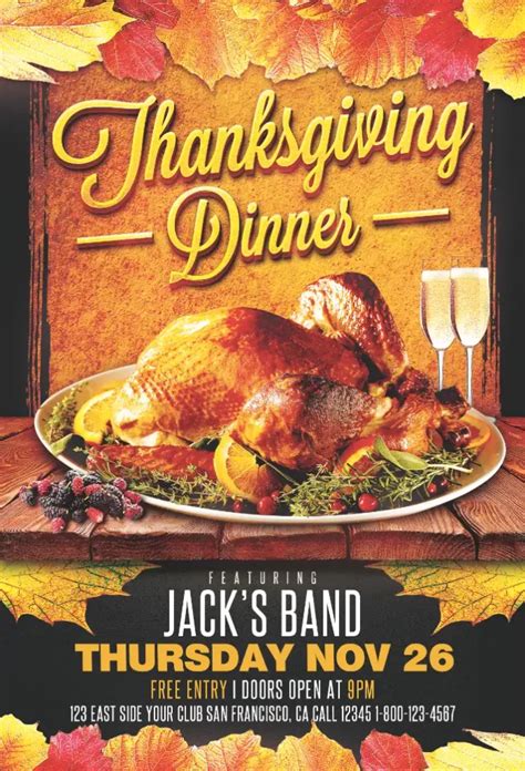 Thanksgiving Dinner Flyer Template for Photoshop | Awesomeflyer