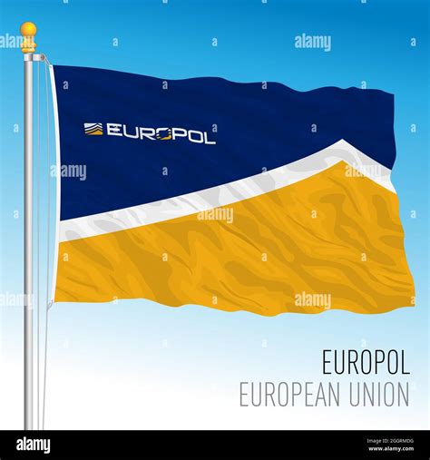 Europol flag, European Union, vector illustration Stock Vector Image ...