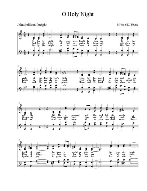 Oh Holy Night (by Michael D. Young -- SATB)