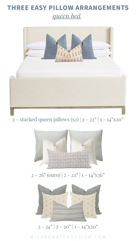 Three Easy Pillow Arrangements: Queen & King Beds