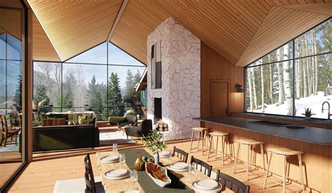 This Aspen Cabin Comes with a Built-In Stream