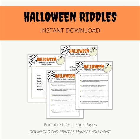 Halloween Riddles {Printable PDF} - Add A Little Adventure