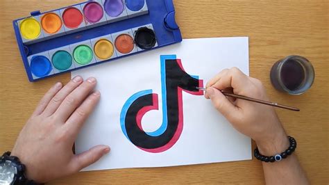 How to draw the Tik Tok logo - Part 2 - Come disegnare il logo di Tik Tok - TikTok logo - YouTube