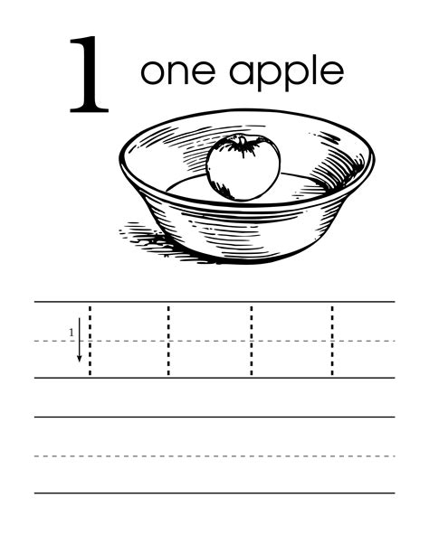 8 Best Images Of Printable Number 1 Worksheet Number - vrogue.co